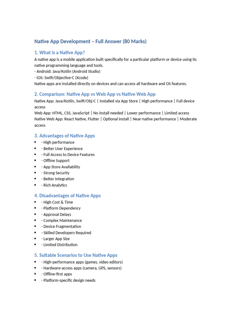 Native App Development Overview and Guide | PDF | Mobile App | Xamarin