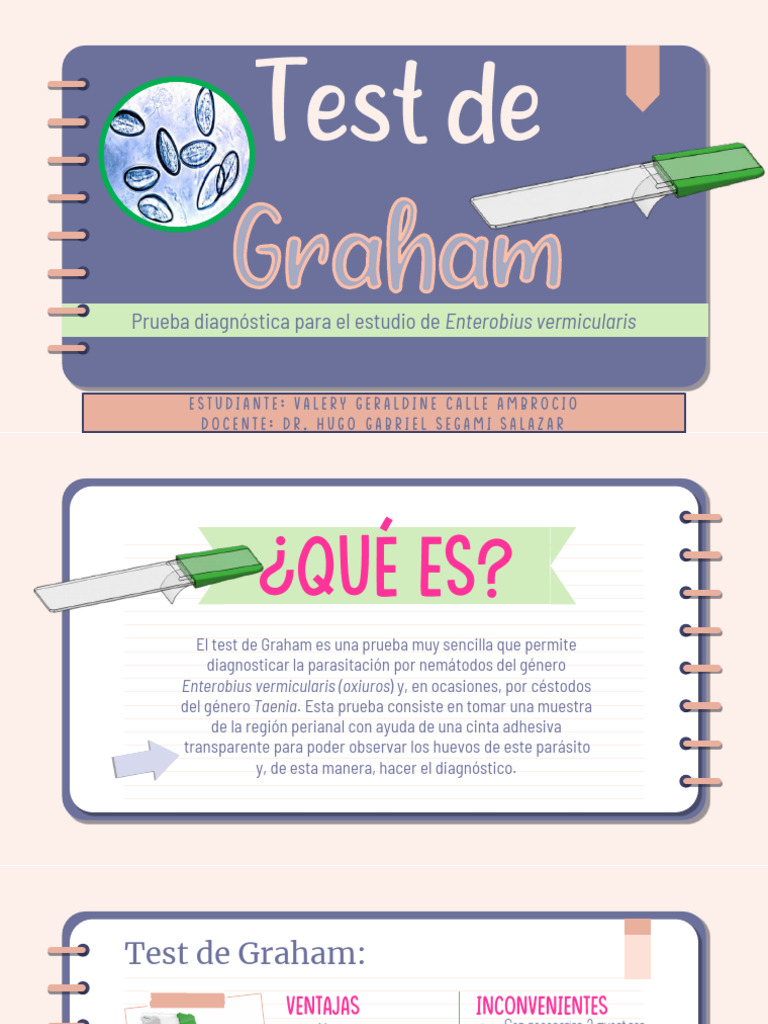 Test de Graham: Diagnóstico de Oxiuros | PDF