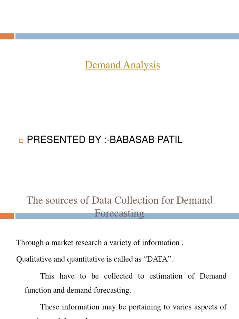 Demand Analysis PPT Mba | PDF | Forecasting | Demand