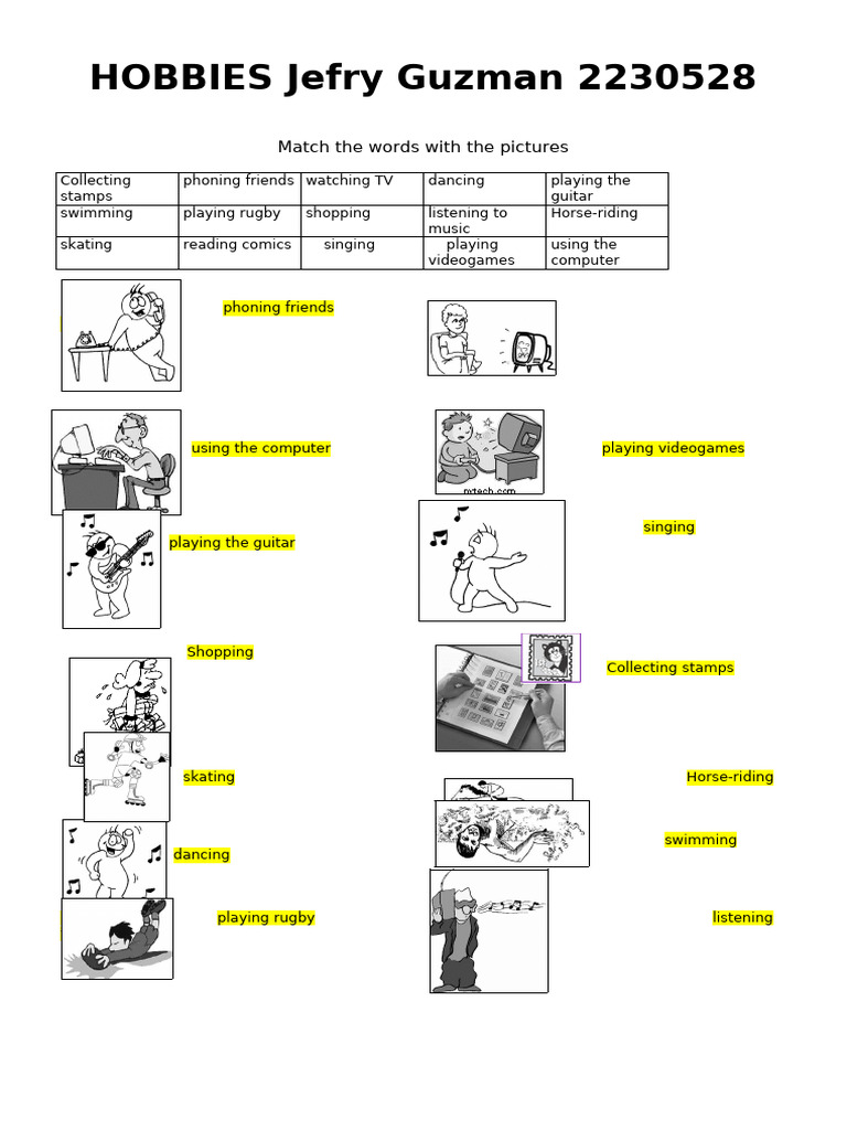Hobbies - Week 5 Jefry | PDF