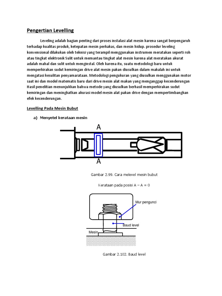Pengertian Levelling Levelling Pada Mesin Bubut Pengertian Levelling Levelling Pada Mesin Bubut