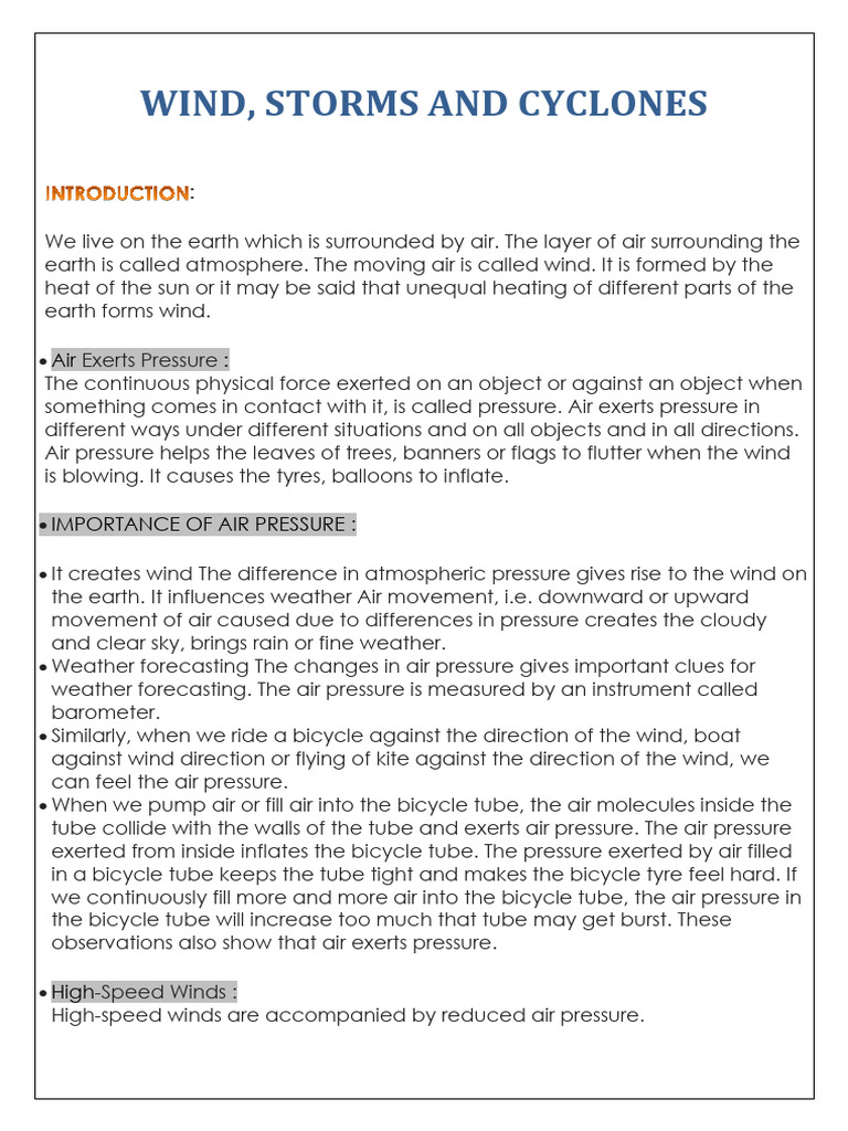 Wind Storms And Cyclones Pdf Atmosphere Of Earth Tropical Cyclones
