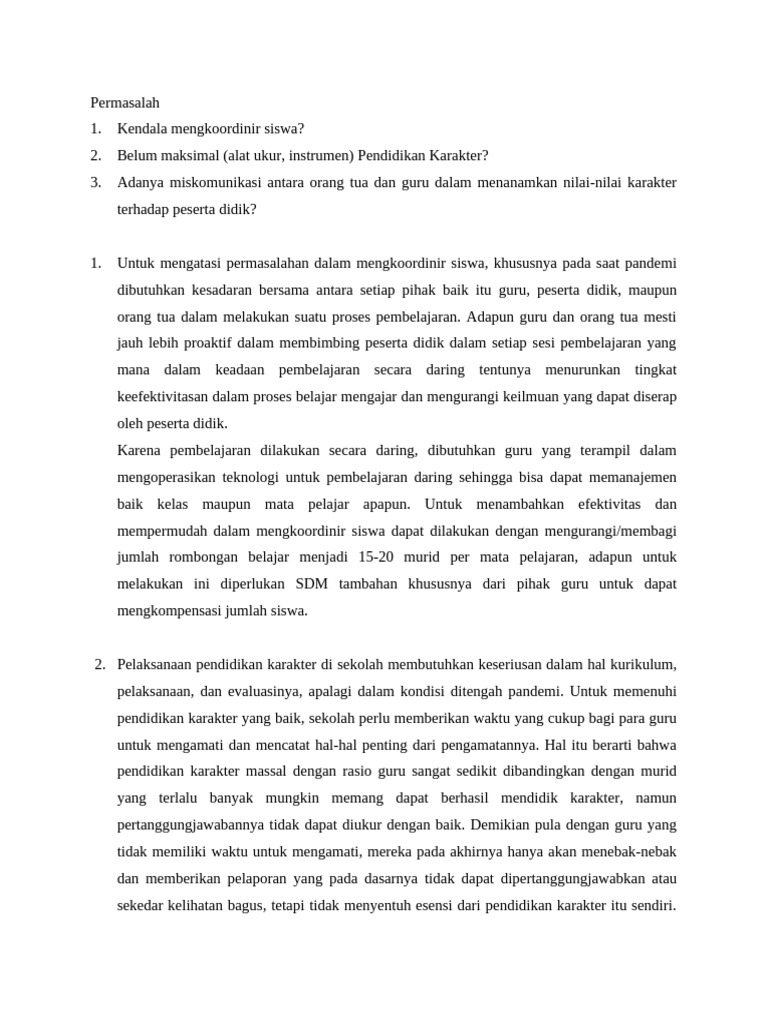 Sinergi Orang Tua dan Guru dalam Pendidikan | PDF