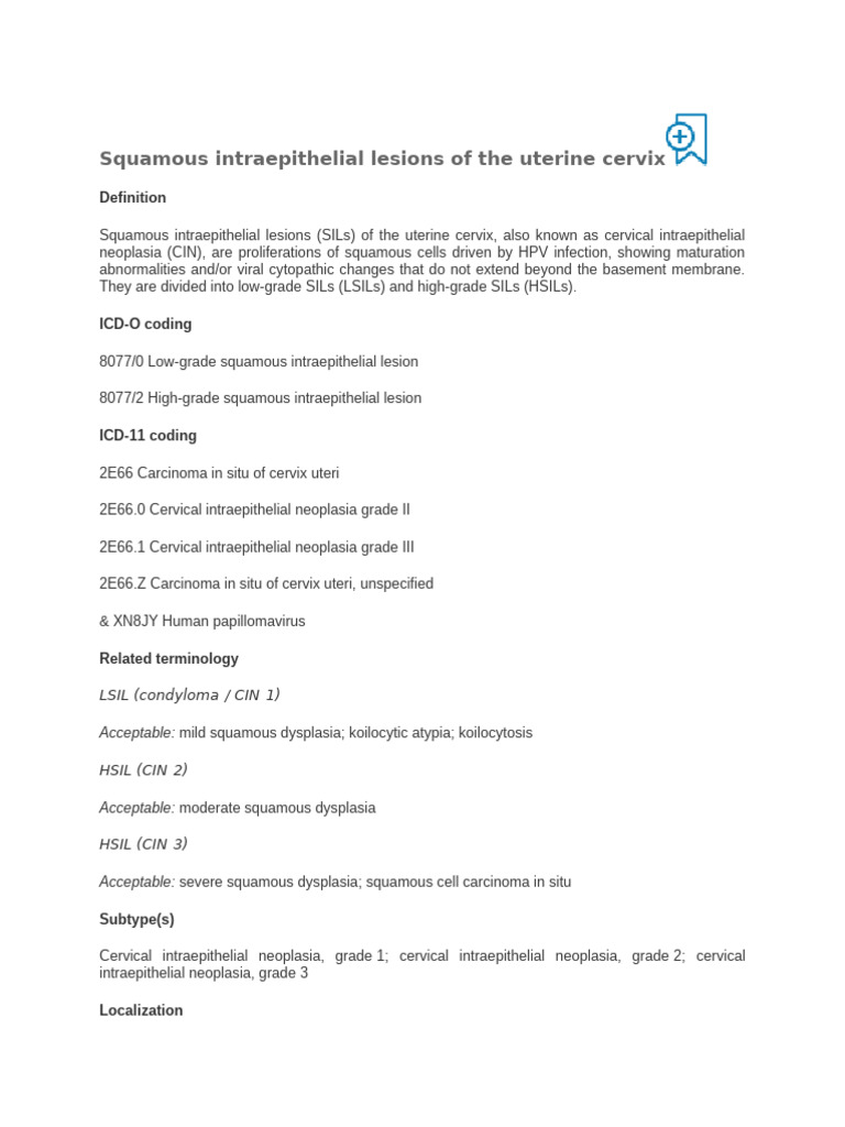 Cervical Intraepithelial Neoplasia Overview | PDF | Cervical Cancer ...