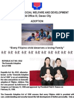 Deparment of Social Welfare and Development Field Office XI, Davao City Adoption