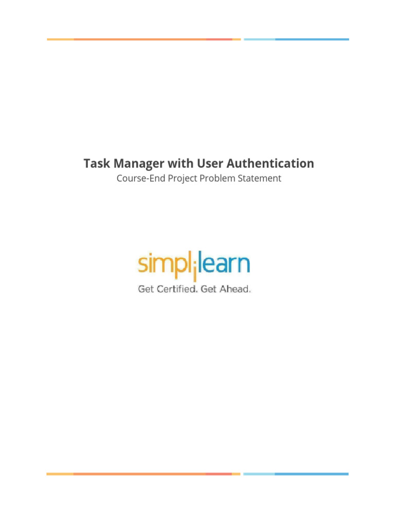 Task Manager with User Login System | PDF | User (Computing) | Login