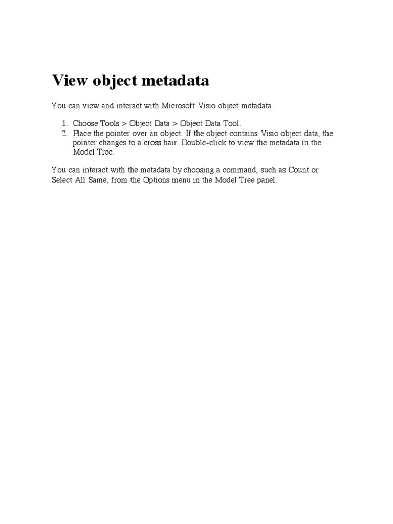 View Object Metadata | PDF