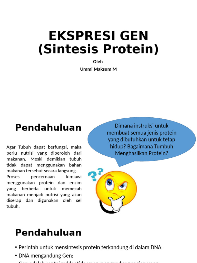 Proses Ekspresi Gen dan Sintesis Protein | PDF