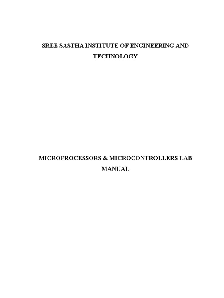 8085 Microprocessor Lab Manual | PDF | Computer Architecture | Central ...
