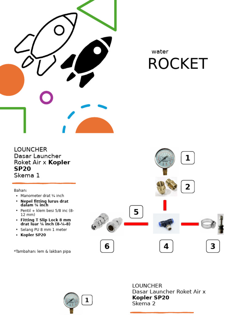 Skema Dasar Louncher Roket Air | PDF
