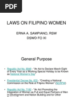 Laws On Filipino Women