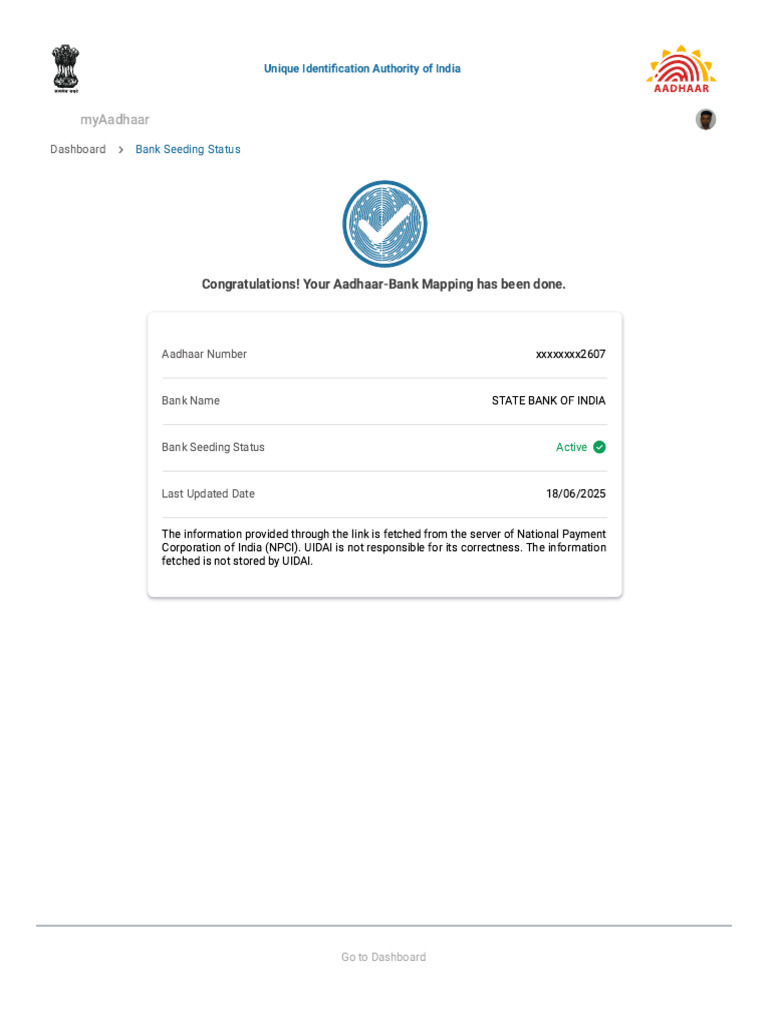 MyAadhaar - Unique Identification Authority of India - Government of ...