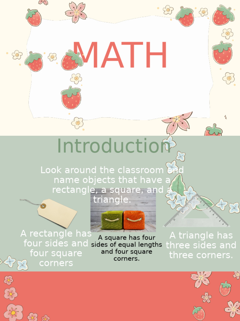 MAth Day 1 Week 1 | PDF