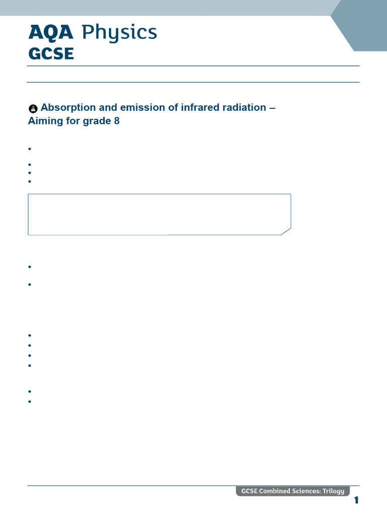 Infrared Radiation Practical Guide | PDF | Emission Spectrum | Infrared