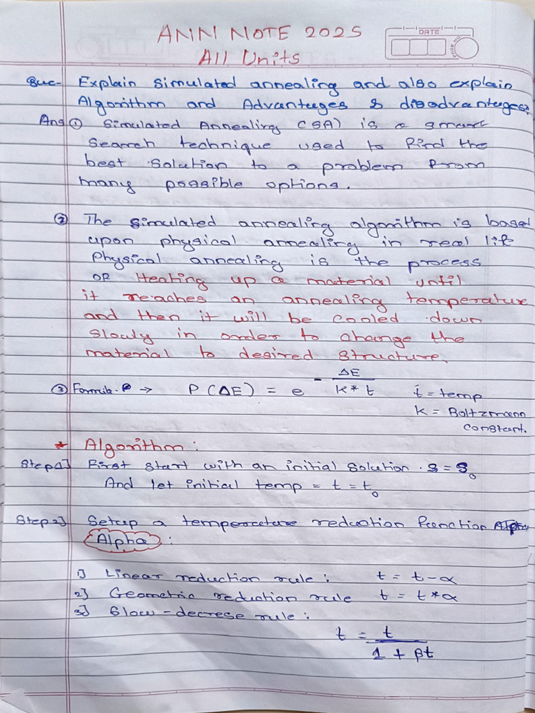 ANN Notes All Units 2025 | PDF