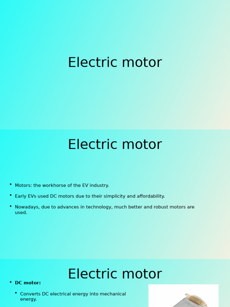 Types and Functions of Electric Motors | PDF | Electric Motor ...