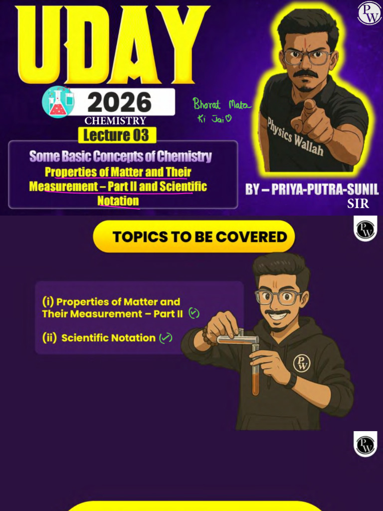 Some Basic Concepts of Chemistry 03 - Class Notes - Uday 2026 (Class ...