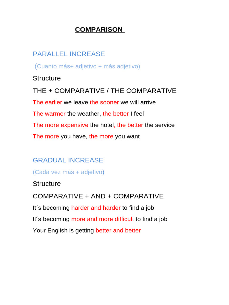 Advanced Comparative Structures Guide | PDF