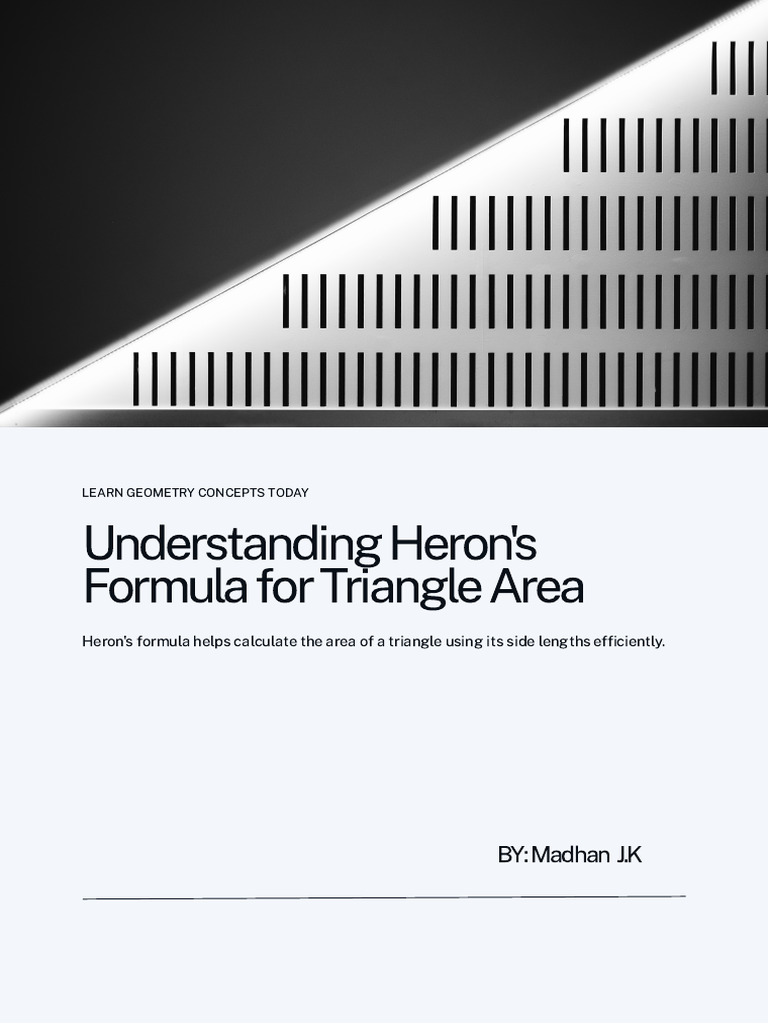 Poster - Understanding Heron's Formula For Triangle Area | PDF
