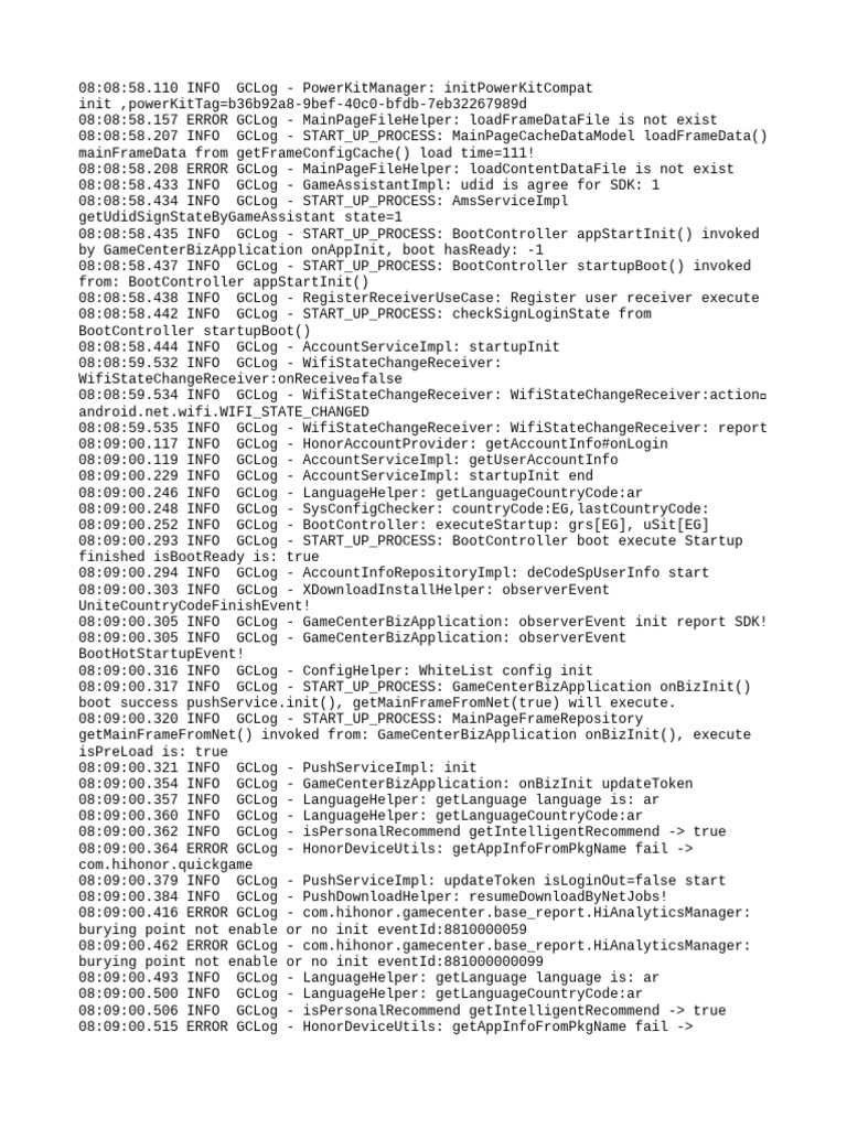 GameCenter Startup Log Analysis | PDF | Software Engineering ...