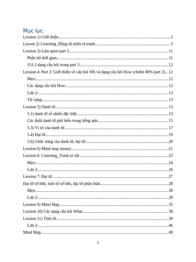 Toeic Note | PDF