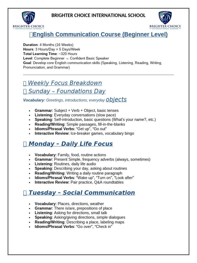 English Course For Beginners | PDF | English Language | Verb