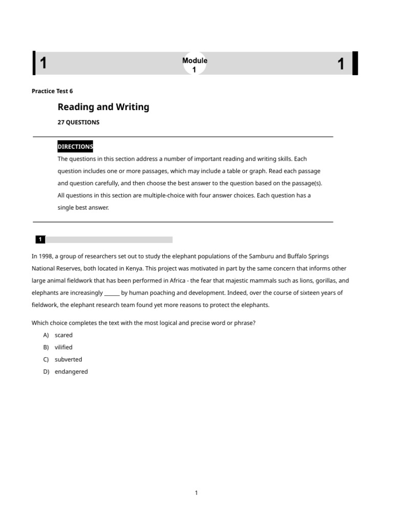 Practice Test 6 | PDF | Organic Foods | Elisa