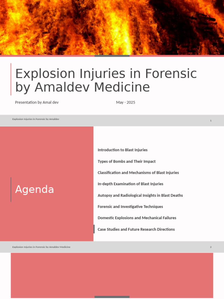 Explosion Injuries in Forensic by Amaldev Medicine | PDF | Forensic ...