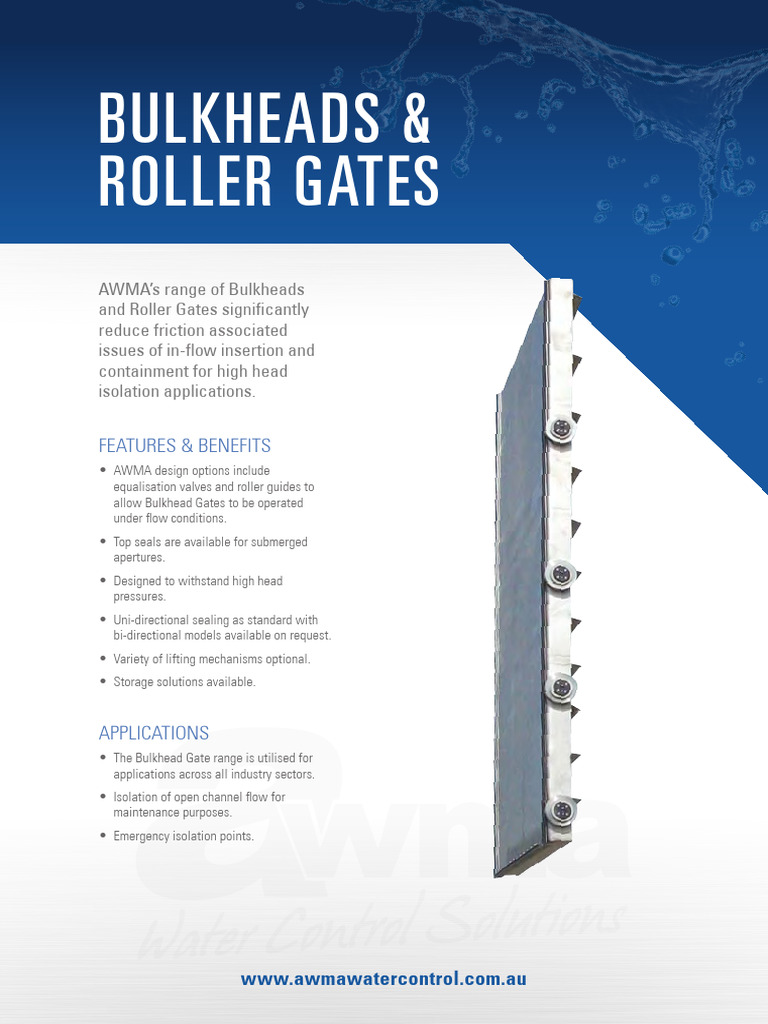 Bulkheads and Roller Gates | PDF | Materials | Building Engineering