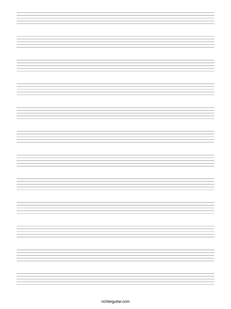 Blank Sheet Music No Clef (Copy 2) | PDF