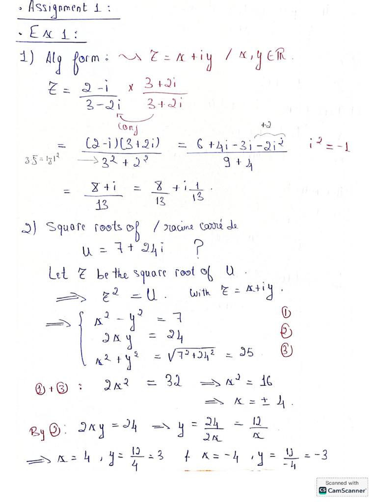Correction of Assignment 1 Alg1 | PDF