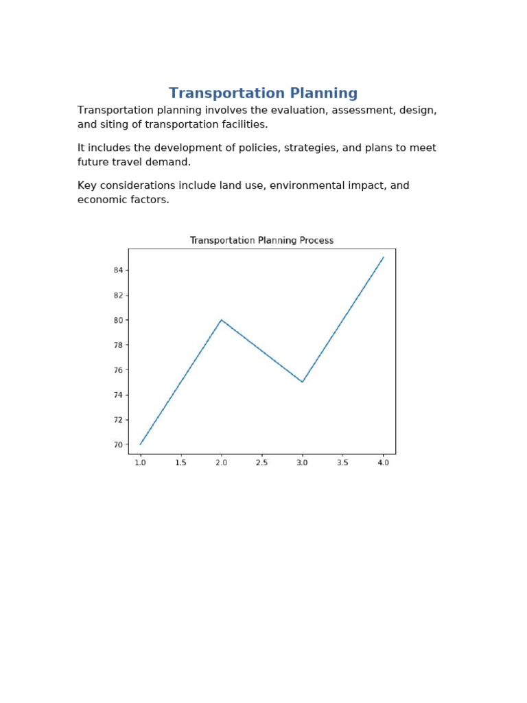 Effective Transportation Planning Strategies | PDF