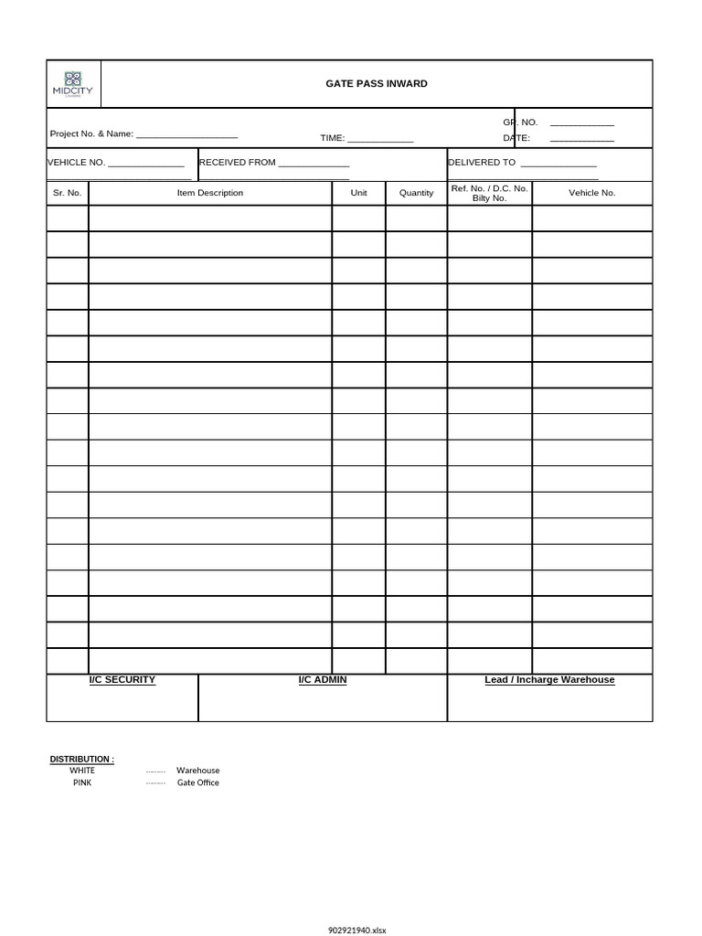 Gate Pass and Material Inspection Reports | PDF | Warehouse