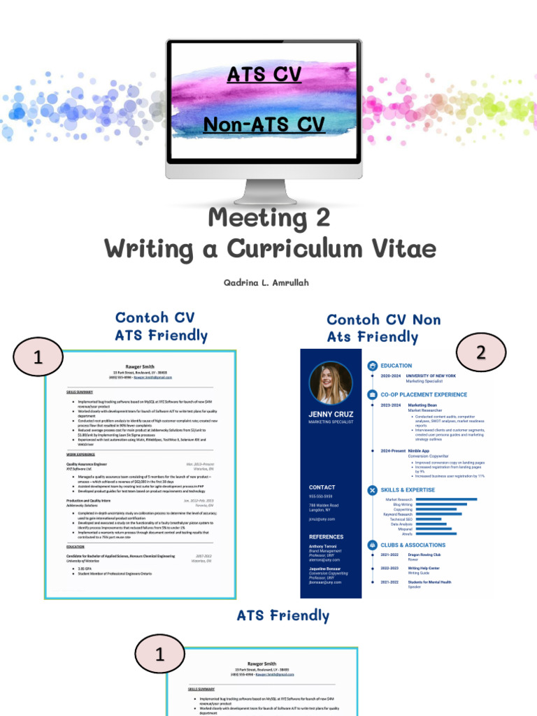 Panduan Membuat CV ATS dan Non-ATS | PDF