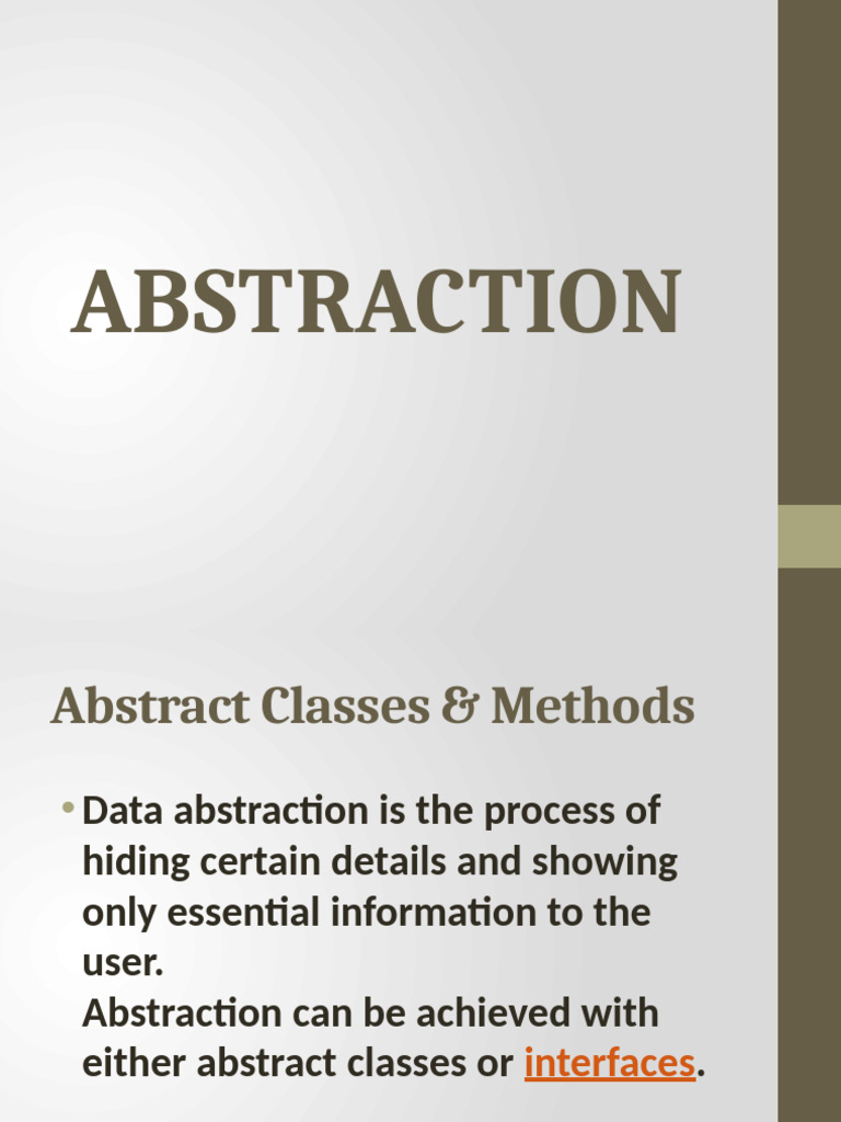 Abstraction | PDF