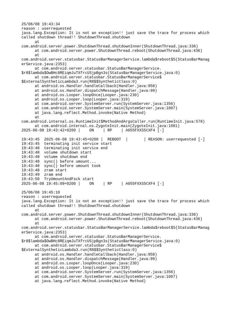 Android Shutdown Thread Log Analysis | PDF | Embedded Linux ...