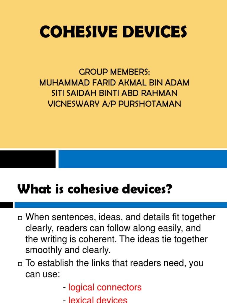 Cohesive Devices PDF