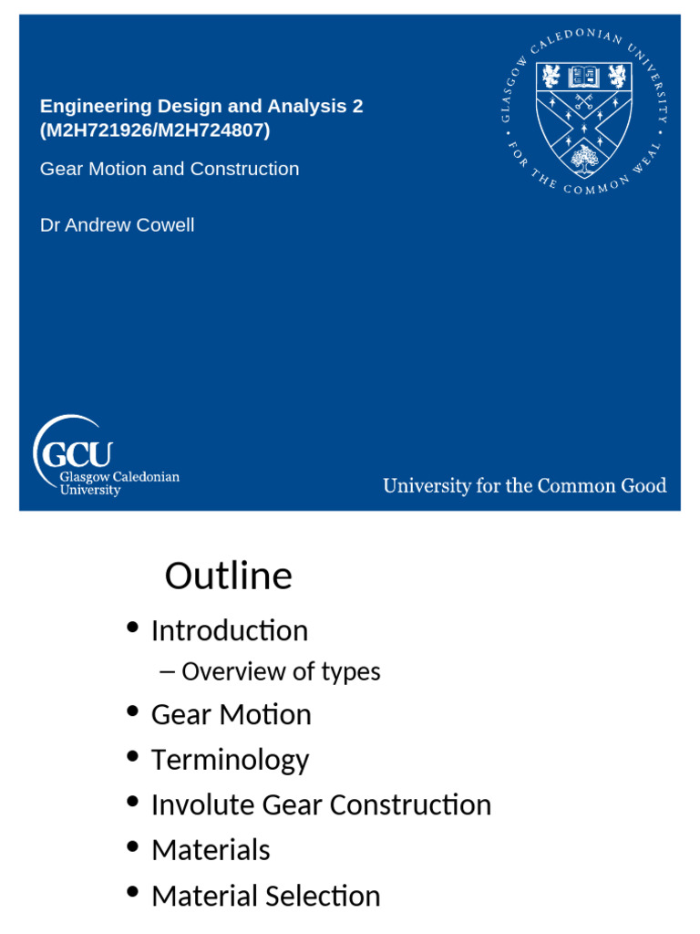 ED&A2 - Gear Motion and Construction (2023-24) | PDF | Gear ...