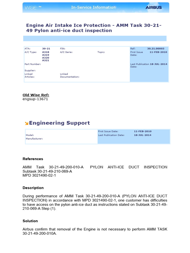 Engine Air Intake Ice Protection A320f | PDF | Airbus | Aviation