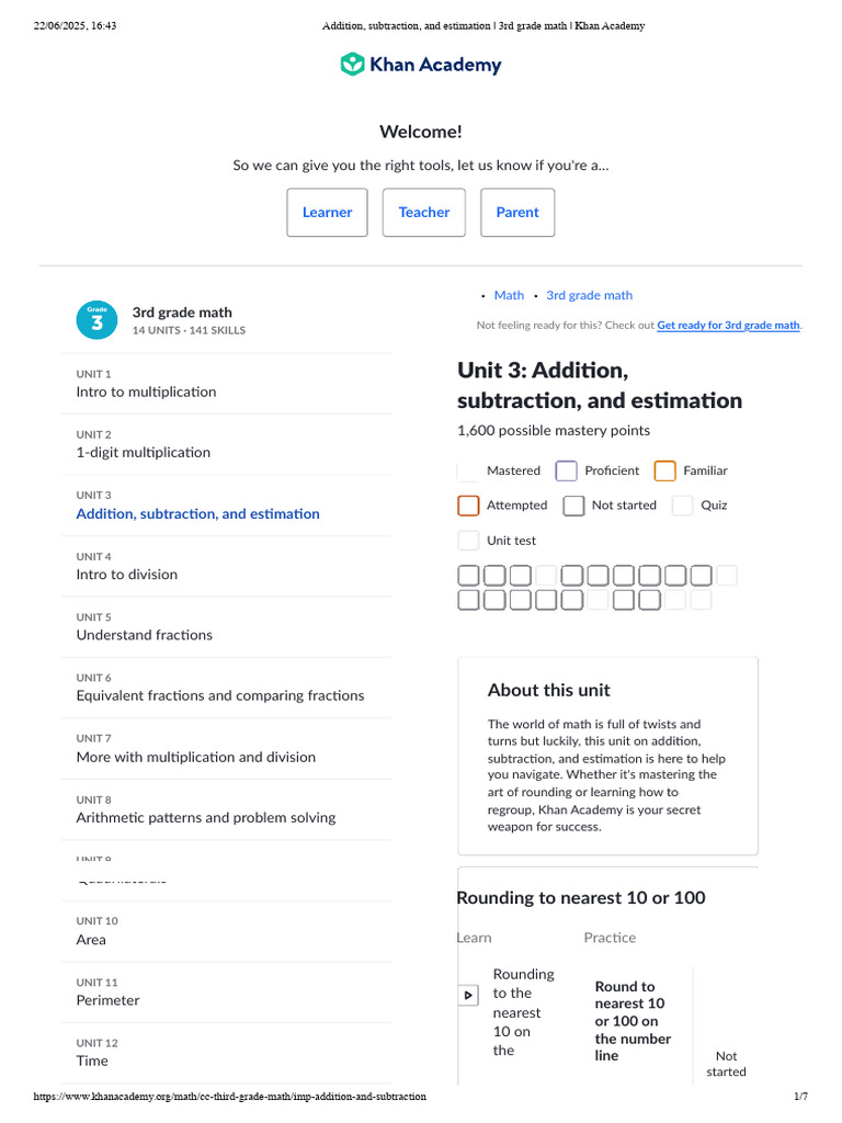 Addition, Subtraction, and Estimation - 3rd Grade Math - Khan Academy ...