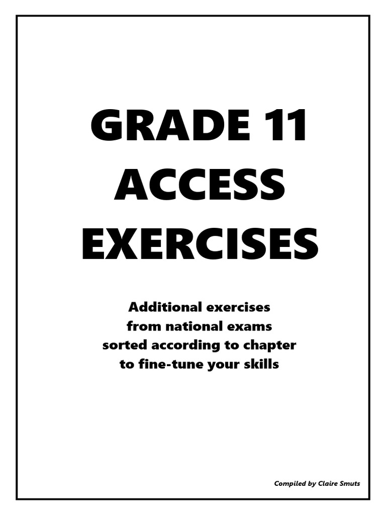Grade 11 MS Access Exercises PDF | PDF