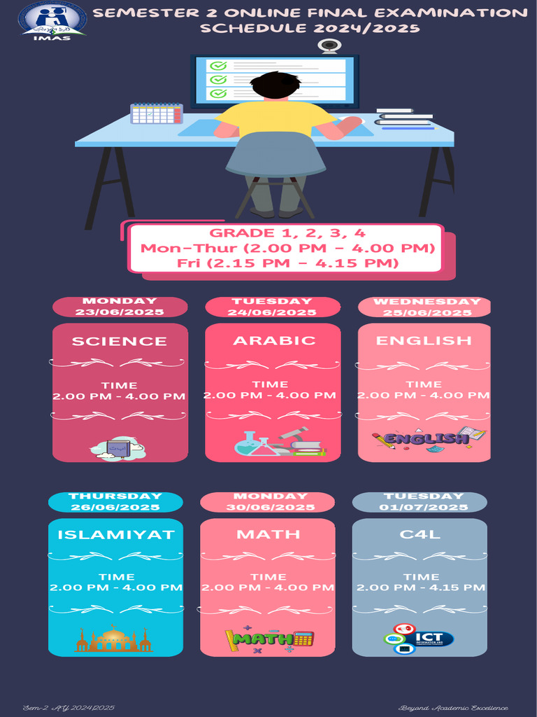 2024/2025 Semester 2 Exam Schedule | PDF | Academic Term