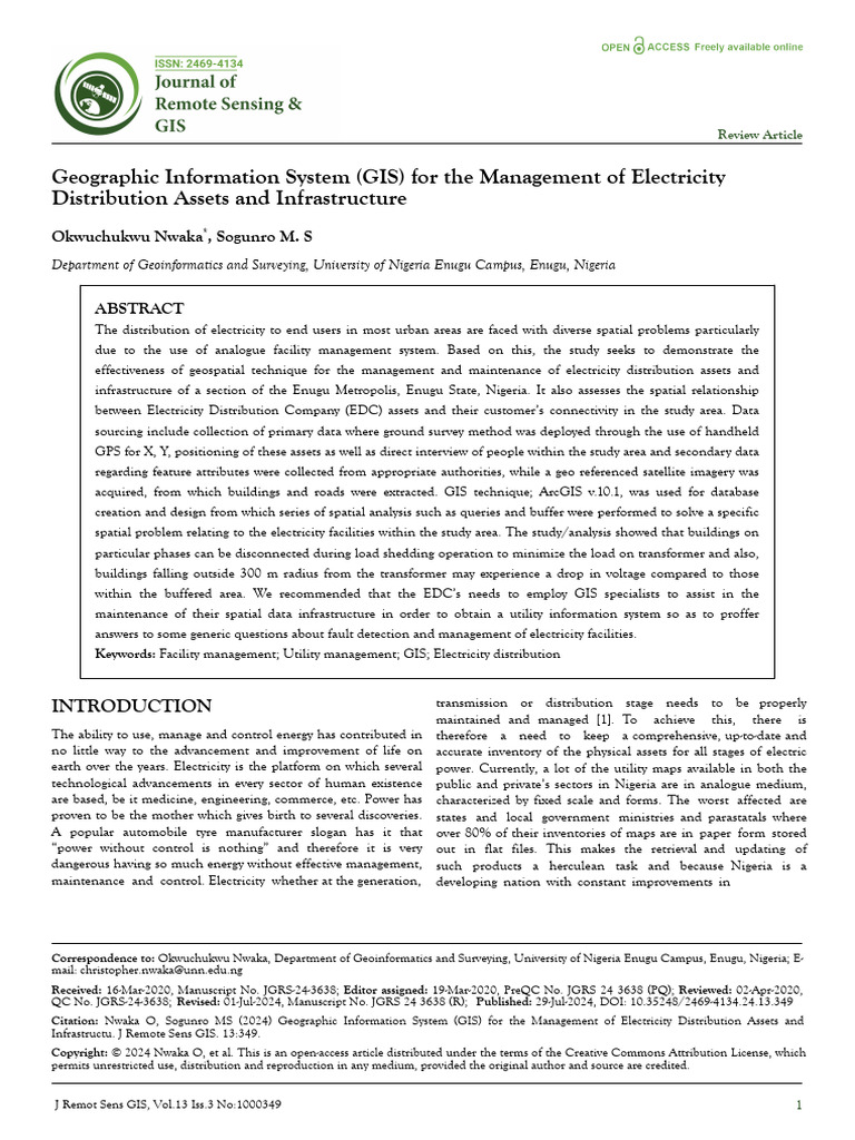 GIS for Managing Electricity Distribution | PDF | Geographic ...