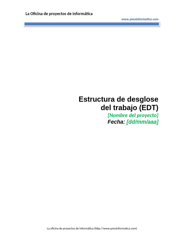 Estructura de Desglose del Trabajo EDT | PDF | Middleware | Bases de datos