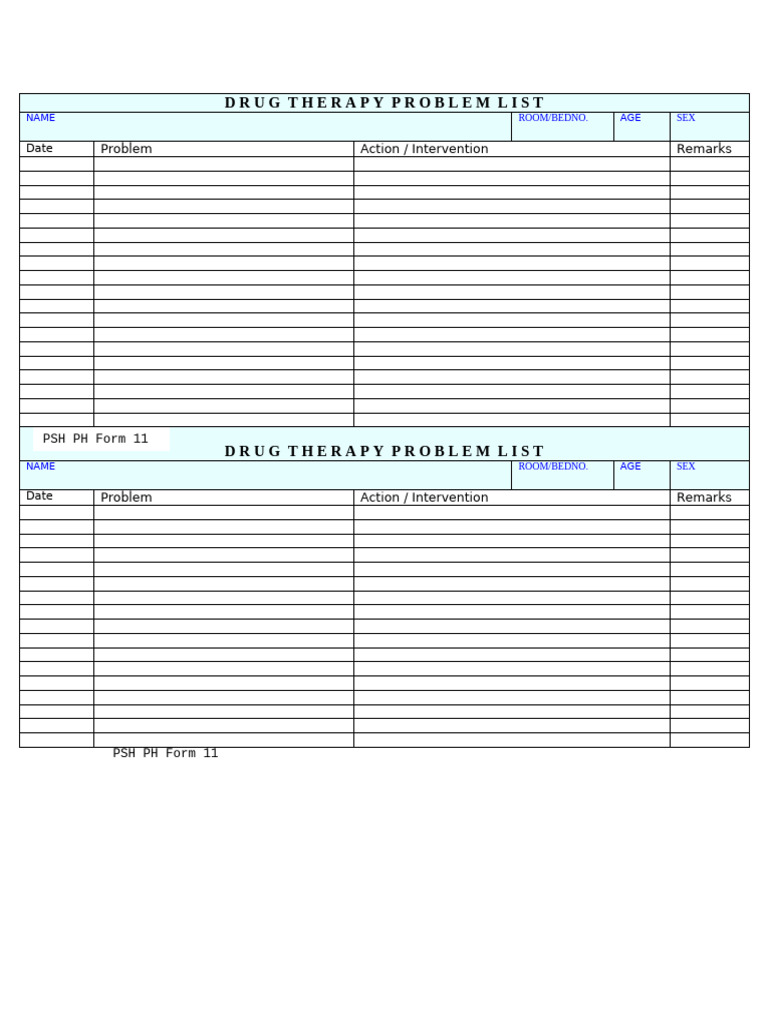 11 - Drug Therapy Problem List | PDF