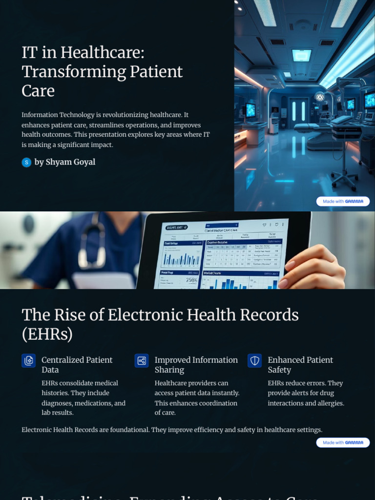 IT in Healthcare Transforming Patient Care | PDF