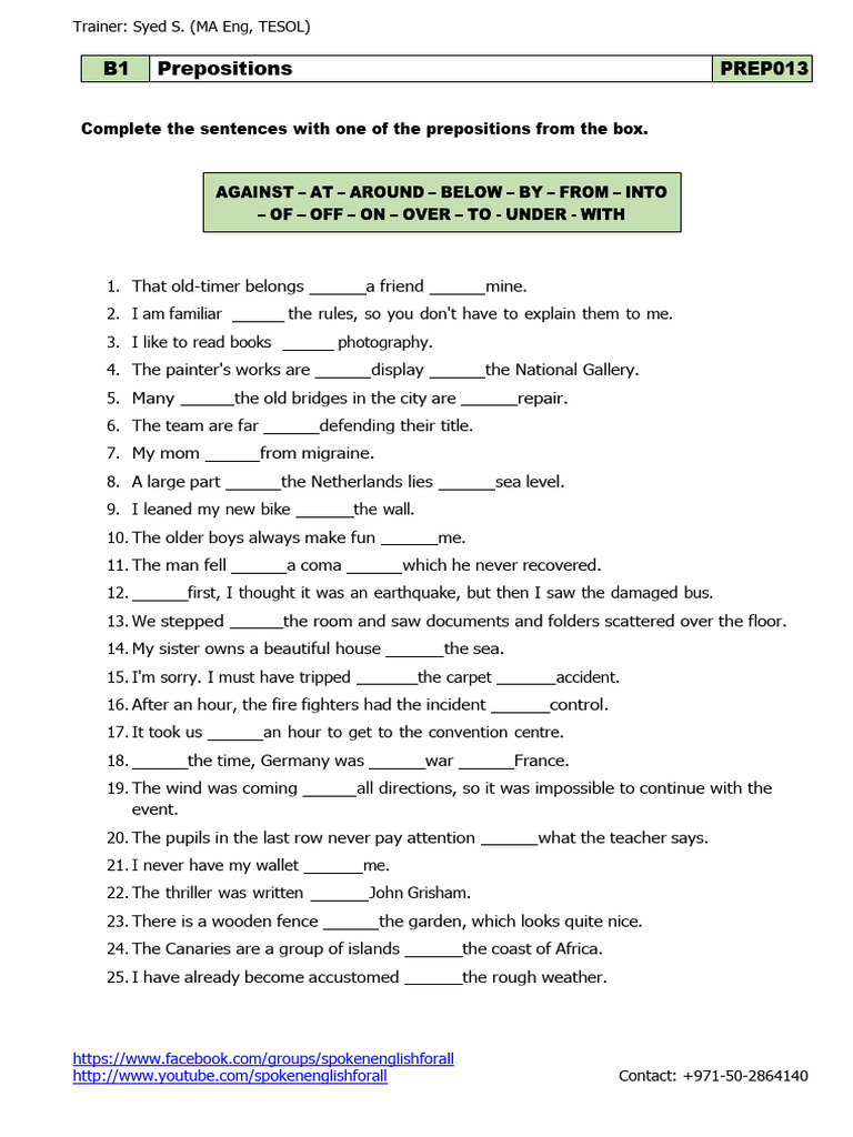 Prep013 Prepositions 1 | PDF | Chess | Chess Theory