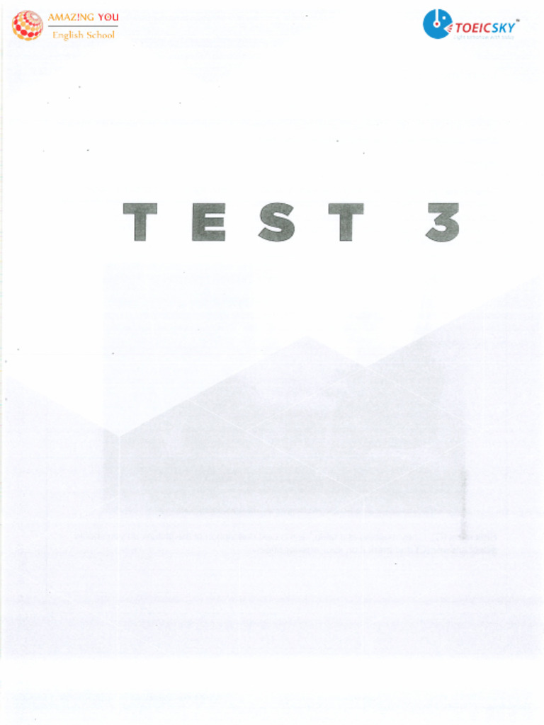 TOEIC LISTENING-test 3 | PDF