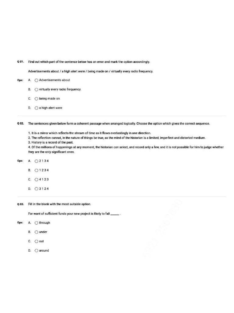 Test Paper 4 | PDF