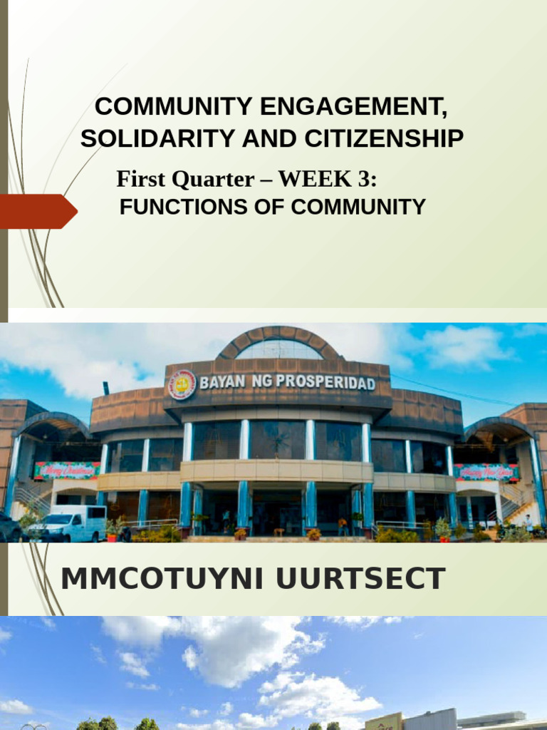 Humss-Q1 Cesc Week 3 | PDF | Community | Farmer